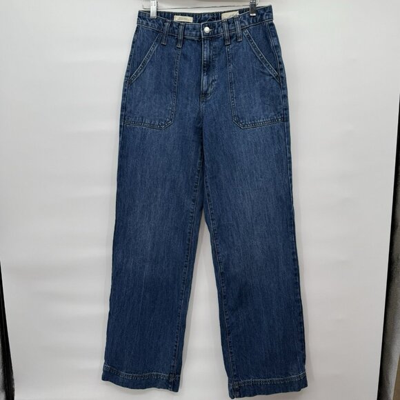 Universal Thread High Rise Wide Leg Jeans Medium‎ Wash Sz 6 Long (Inseam 33”) - Picture 1 of 8